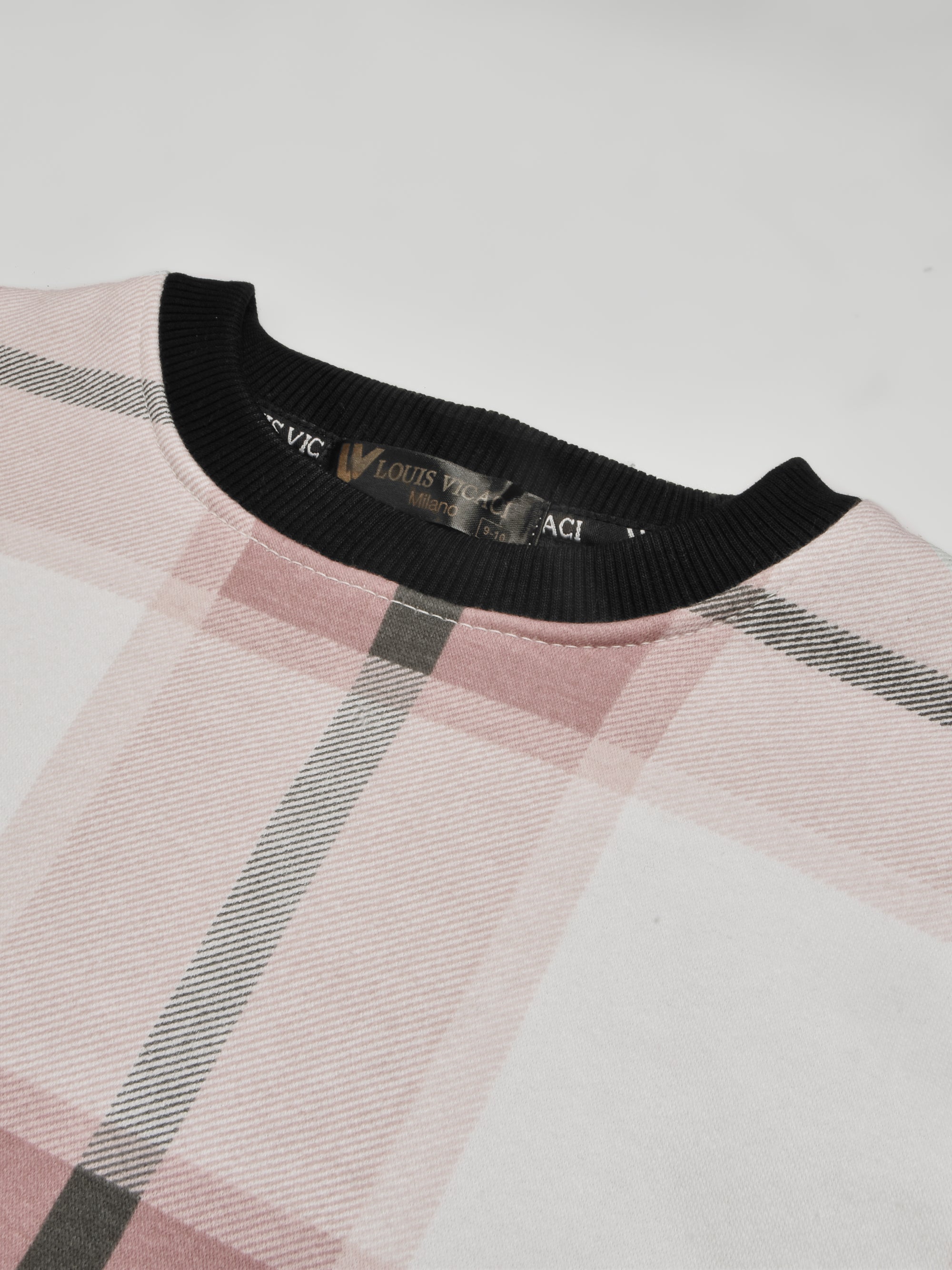 Louis Vicaci Fleece Sweatshirt For Kids Allover Check-SP1053/RT2203