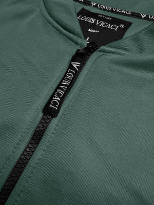 Louis Vicaci Zipper Inner Fur Bomber Jacket For Men-Slate Grey-SP1290/RT2314