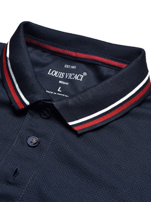 LV Summer Active Wear Polo Shirt For Men-Dark Navy-BE1312/BR13557