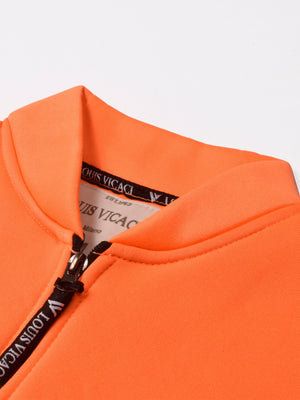 Louis Vicaci Zipper Bomber Jacket For Men-Fluorescent Orange-RT1254