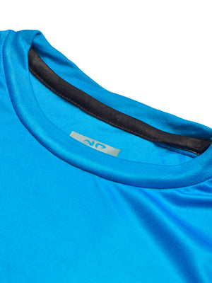 North Peak Crew Neck T Shirt For Boys-Sky Blue-SP2475/RT2525