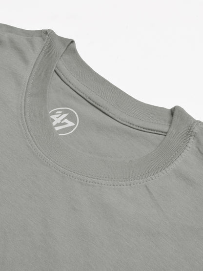 47 Single Jersey Crew Neck Tee Shirt For Men-Slate Grey with Print-SP1655/RT2395