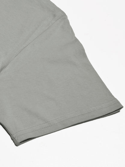 47 Single Jersey Crew Neck Tee Shirt For Men-Slate Grey with Print-SP1655/RT2395