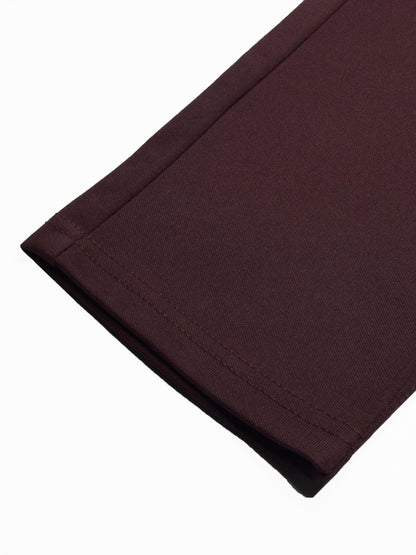 Louis Vicaci Interlock Stretchy Slim Fit Pent For Men-Maroon-SP1788/RT2438