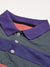 NXT Summer Polo Shirt For Men-Slate Blue Melange with Purple & Pink Stripe-SP1448/RT2336