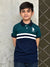 USPA Half Sleeve P.Q Polo Shirt For Kids-Dark Navy & Zinc-RT1971