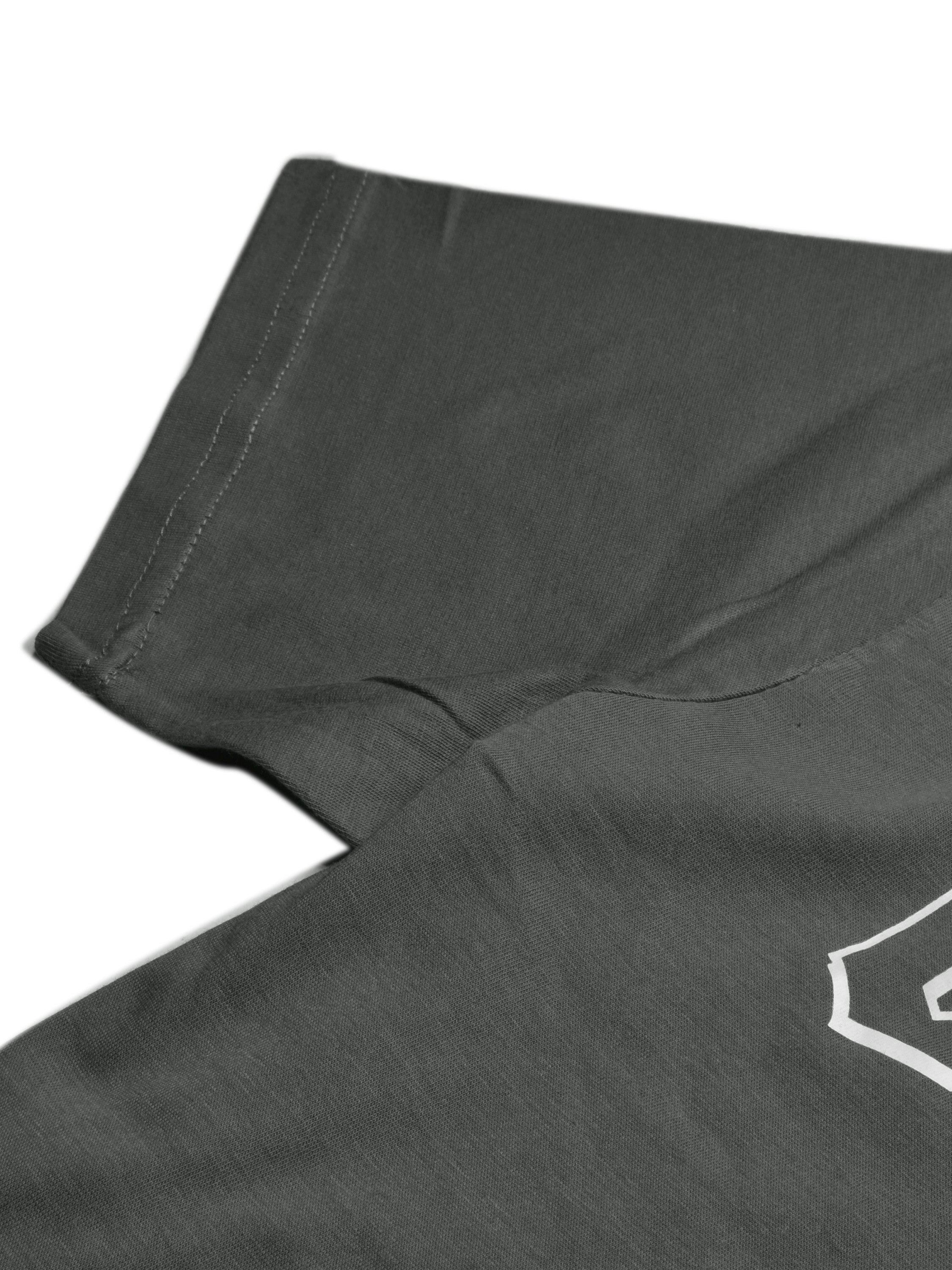47 Single Jersey Crew Neck Tee Shirt For Men-Dark Grey with Print-SP1652/RT2392