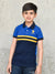 USPA Half Sleeve P.Q Polo Shirt For Kids-Dark Navy & Blue-RT1972