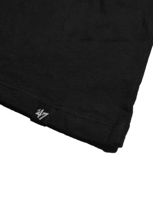 47 Single Jersey Crew Neck Tee Shirt For Men-Black with Print-SP1827