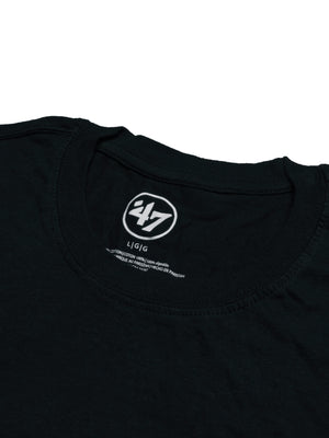 47 Single Jersey Crew Neck Tee Shirt For Men-Dark Navy with Print-SP1828