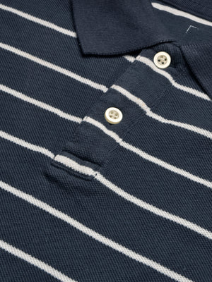 NXT Summer P.Q Polo Shirt For Men-Light Navy with Stripes-SP1611/RT2385