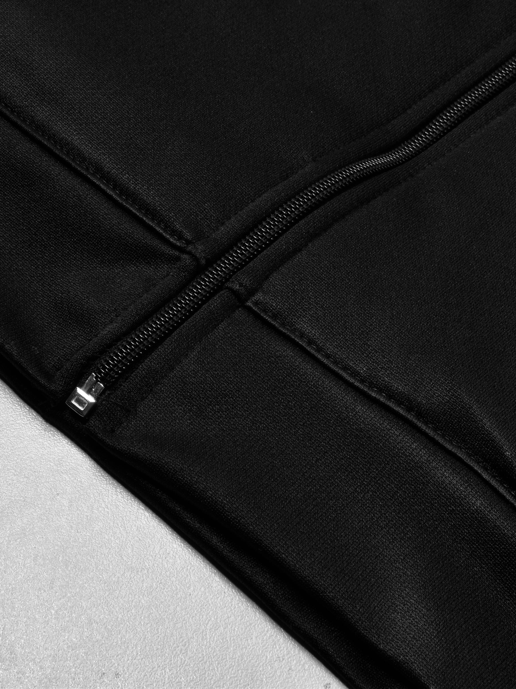 Louis Vicaci Zipper Fur Bomber Jacket For Men-Black-BE209/BR1010