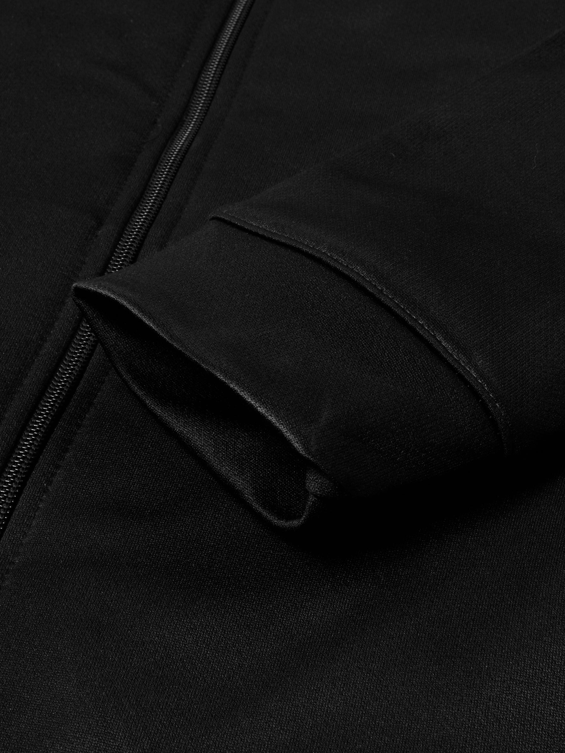 Louis Vicaci Zipper Fur Bomber Jacket For Men-Black-BE209/BR1010