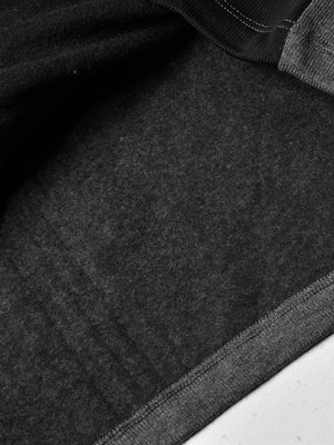 Louis Vicaci Fleece Sleeveless Zipper Sweater For Men-Black & Charcoal-RT1505