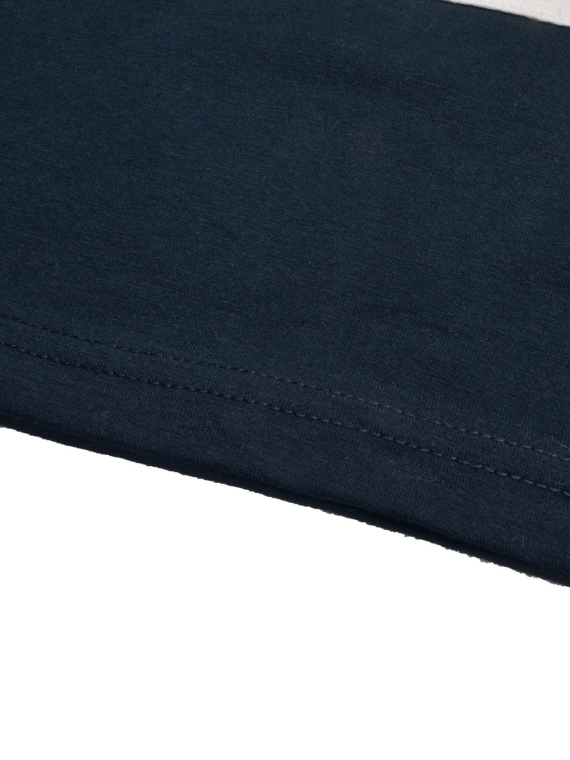 HB Crew Neck Long Sleeve Single Jersey Tee Shirt For Kids-Olive Melange with Off White & Navy-SP1714/RT2418