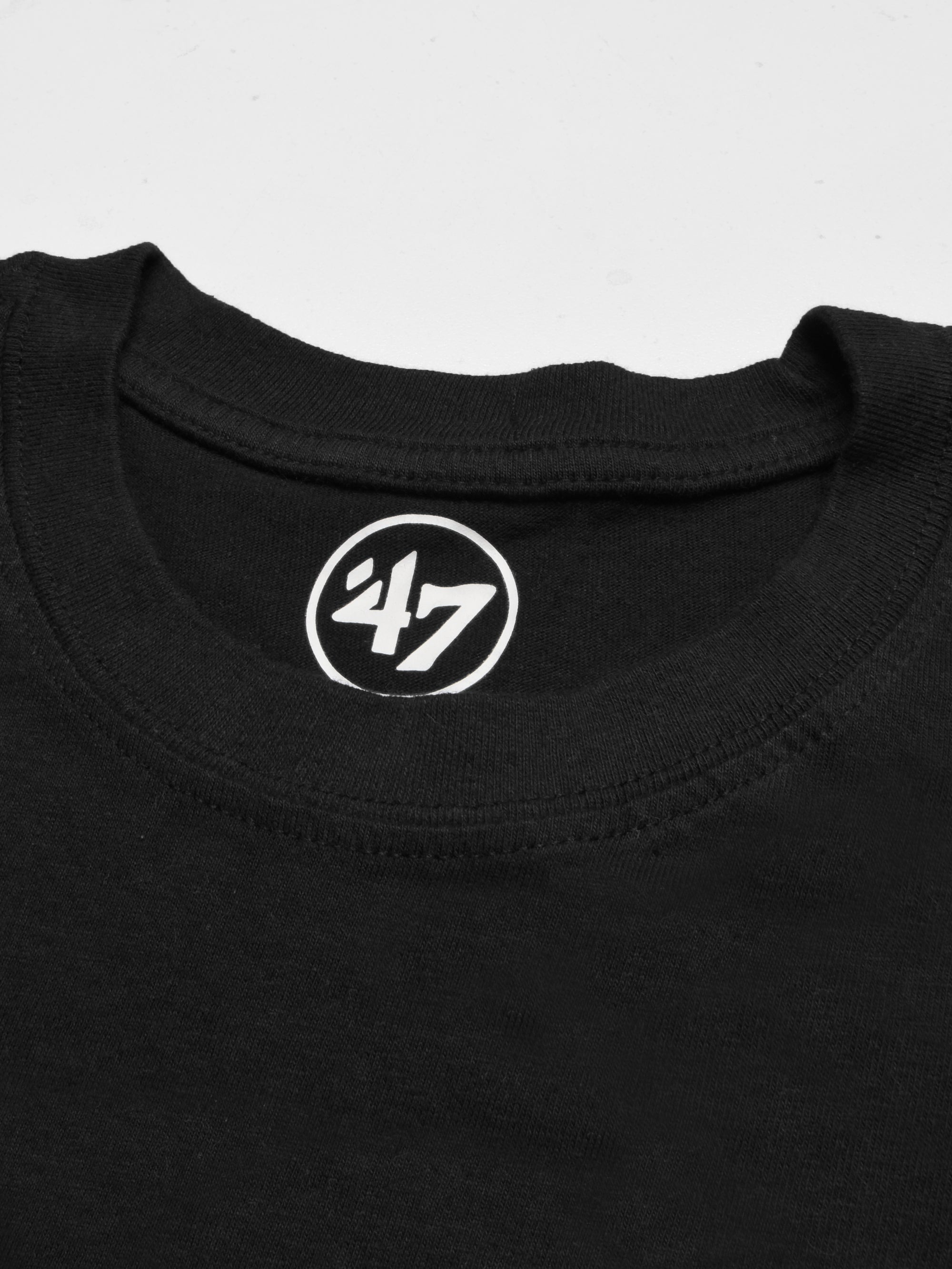 47 Single Jersey Crew Neck Long Sleeve Shirt For Men-Black-SP1839