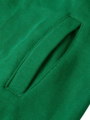 Louis Vicaci Fleece Zipper Tracksuit For Ladies-Green Melange with Black Stripe-SP254/BR266