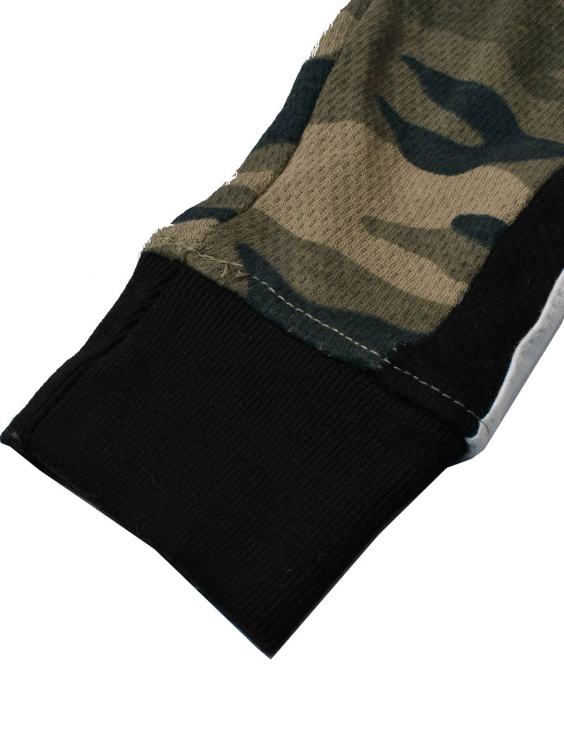 Red Pearl Sports Jersey Jogger Trouser For Kids-Camouflage With Assorted Stripes-SP922