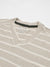 M-17 Single Jersey V Neck Tee Shirt For Men-Light Brown Melange With Stripes-SP1920/RT2483