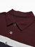 NXT Long Sleeve Polo Shirt For Men-Grey Melange & Maroon with Stripes-SP1896