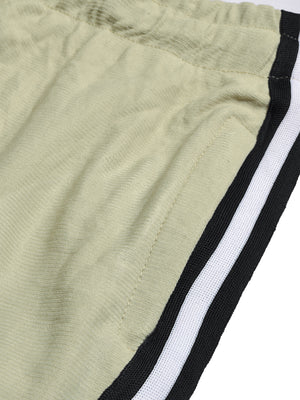 Louis Vicaci Slim Fit Lycra Trouser For Men-Grapes Green with Black & White Stripes-BE1111/BR13349