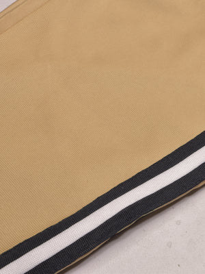 Louis Vicaci Slim Fit Lycra Trouser For Men-Khaki with Black & White Stripes-BE1110/BR13348