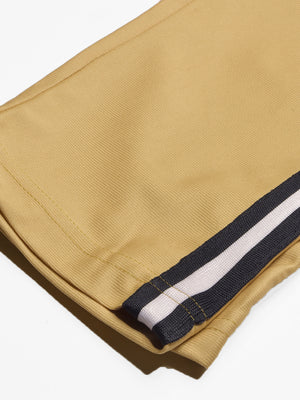 Louis Vicaci Slim Fit Active Wear Trouser For Men-Yellow lining with Black & White Stripes-SP2672/RT2533