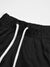 Next Single Jersey Short For Kids-Black With Grey Melange Stripes-SP2108/RT2510