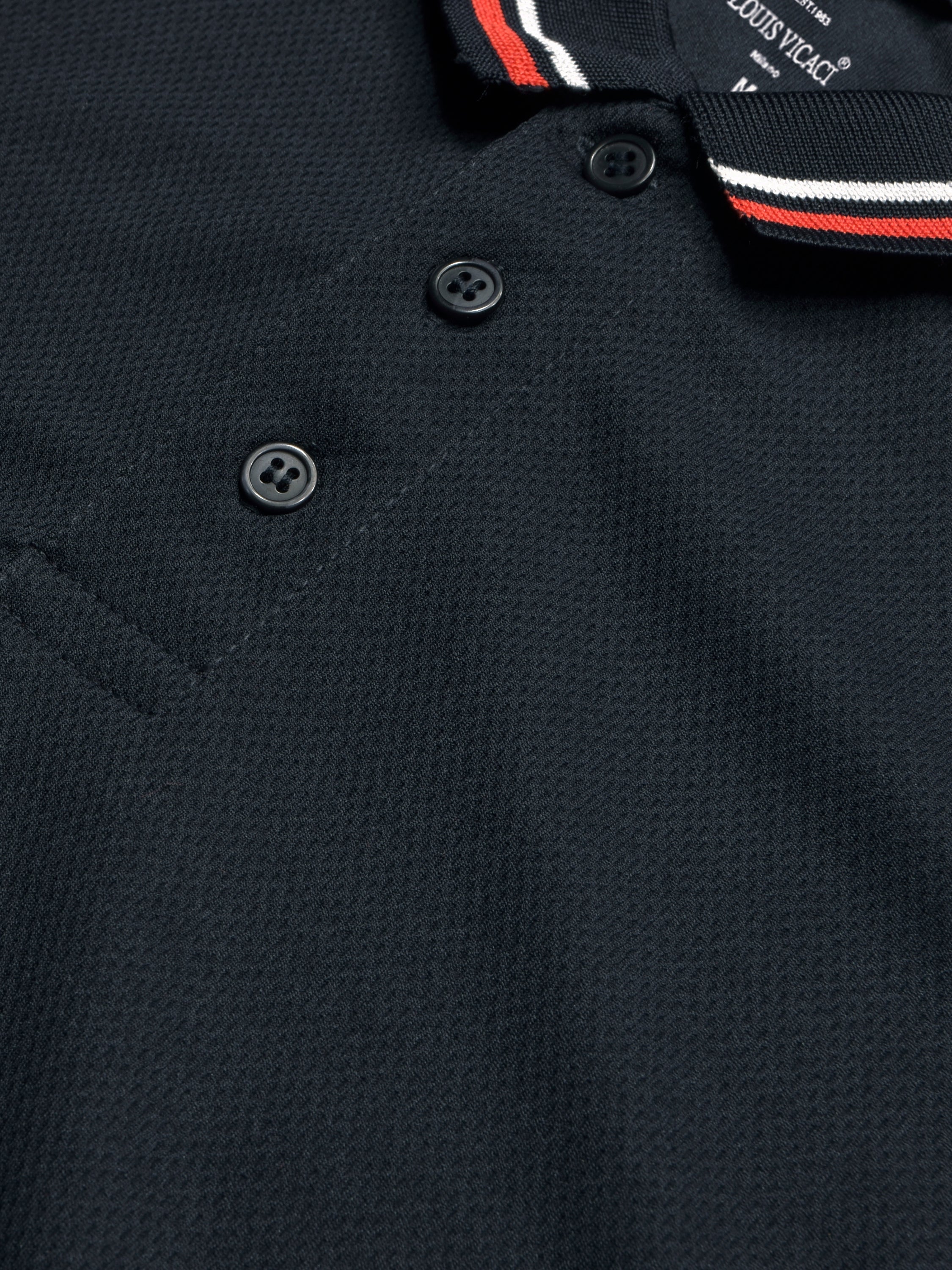 LV Summer Active Wear Polo Shirt For Men-Navy with Red & White Panel-SP2652/RT2530