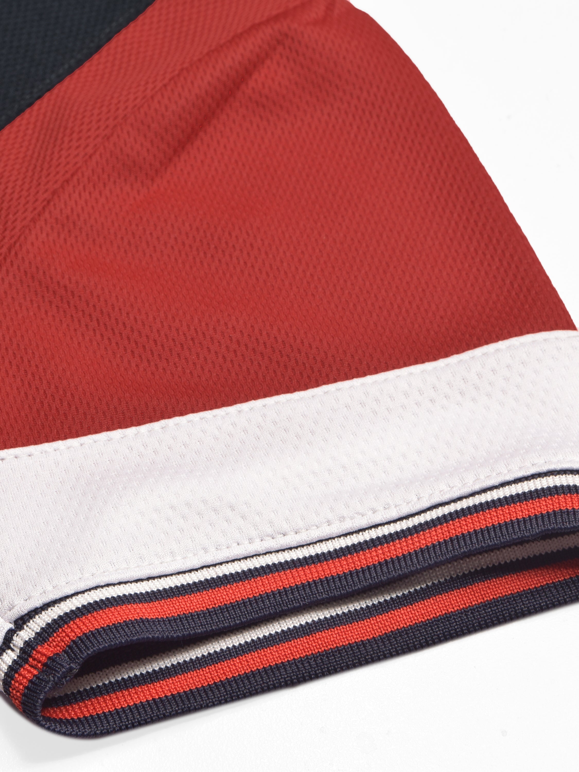 LV Summer Active Wear Polo Shirt For Men-Navy with Red & White Panel-SP2652/RT2530