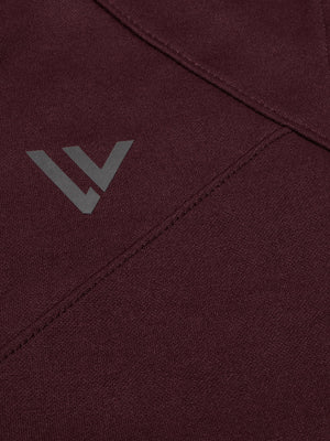 Louis Vicaci Lightning Flash Zipper Hooded Training Tracksuit For Men-Dark Maroon-RT1161