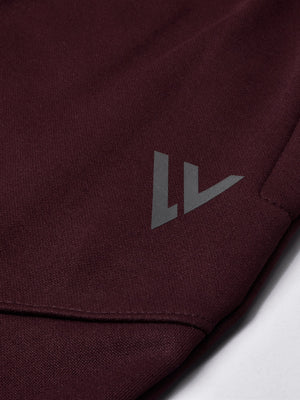 Louis Vicaci Lightning Flash Zipper Hooded Training Tracksuit For Men-Dark Maroon-RT1161