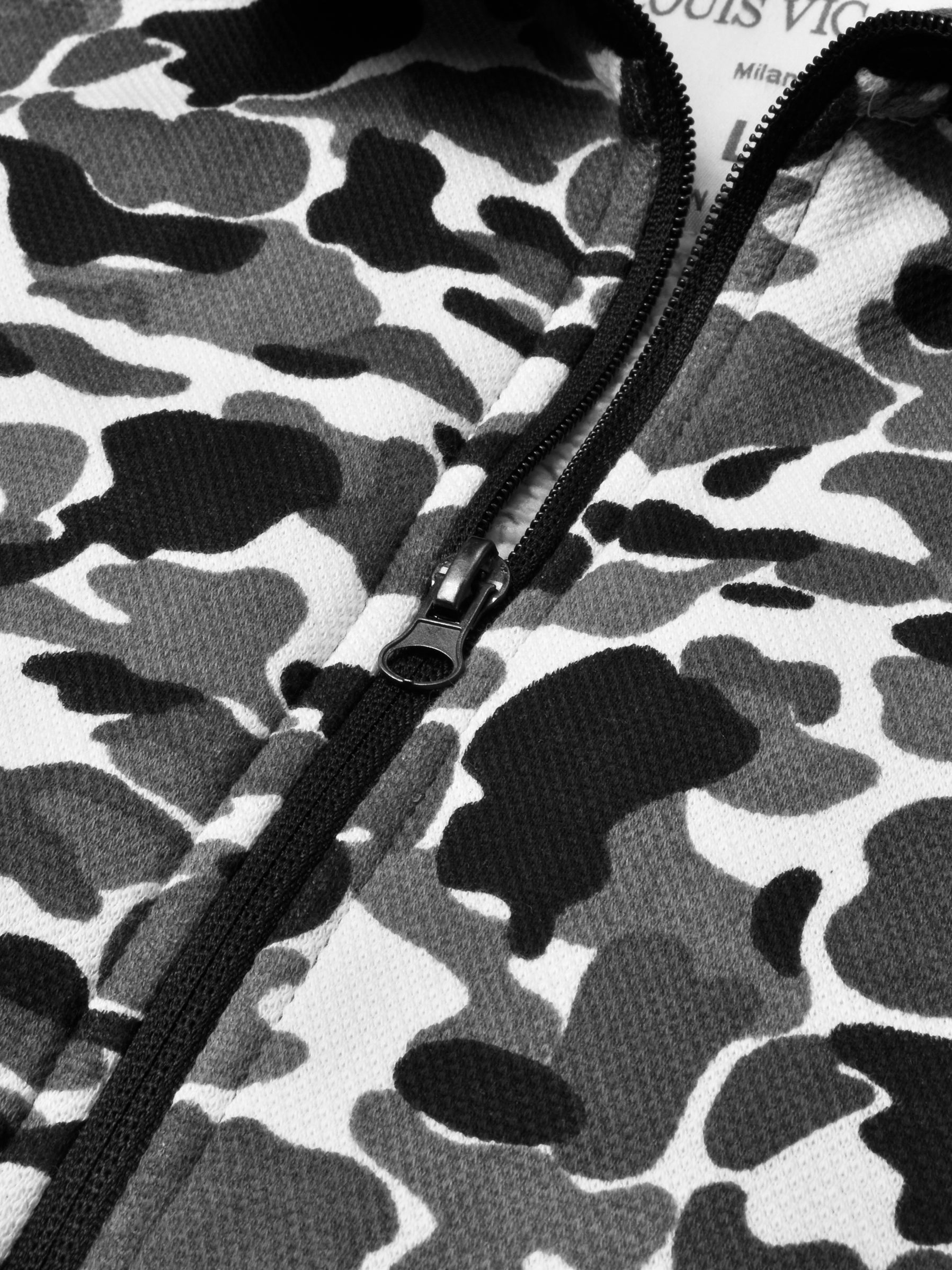 Louis Vicaci Fur Zipper Mock Neck Jacket For Men-Camouflage-SP10