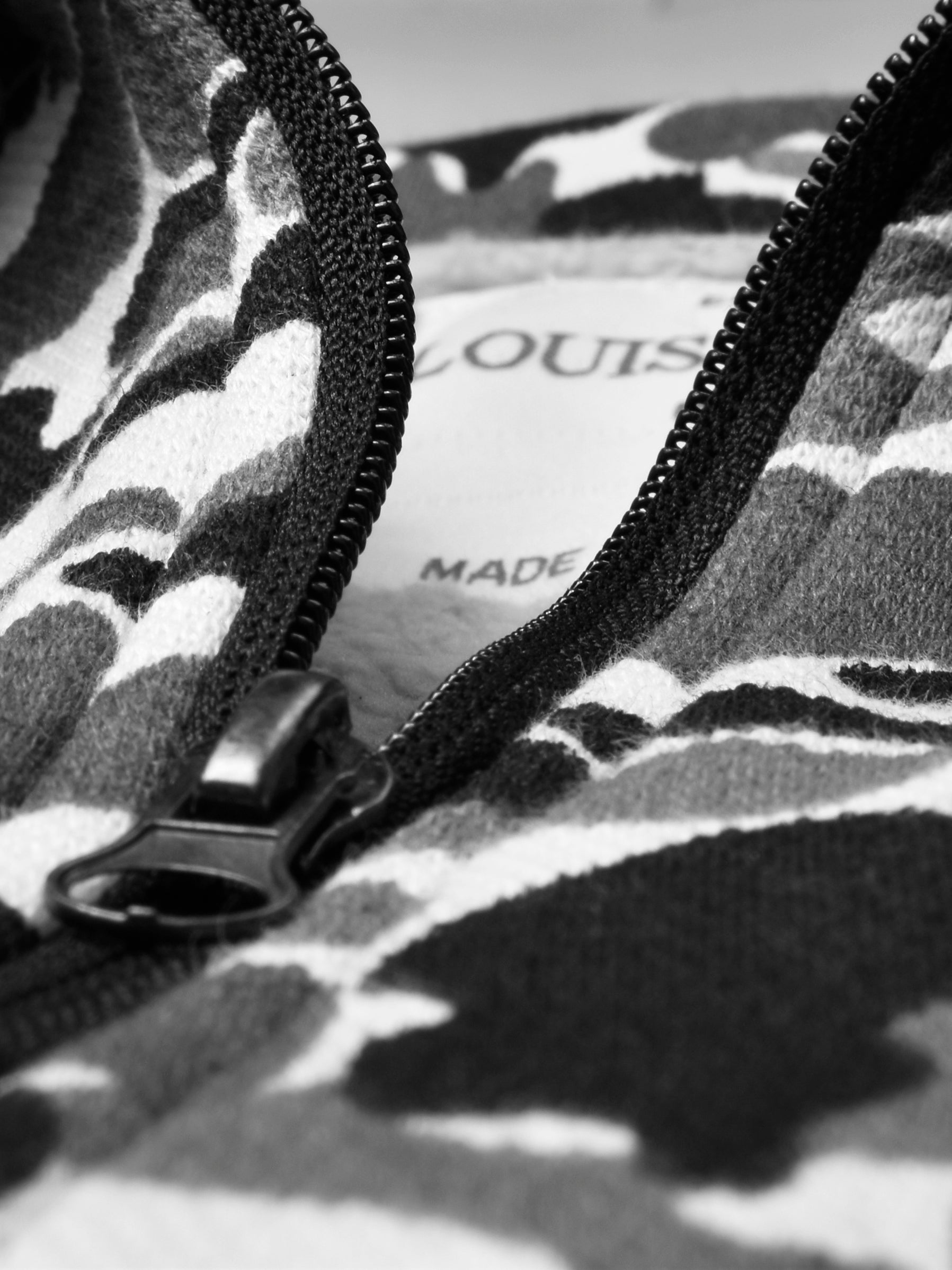 Louis Vicaci Fur Zipper Mock Neck Jacket For Men-Camouflage-SP10