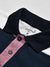 LV Summer Polo Shirt For Men-Dark Pink with Navy & White-SP1579