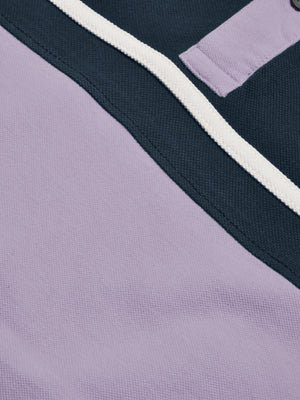 LV Summer Polo Shirt For Men-purple with Light Navy & Off White-SP1585/RT2380