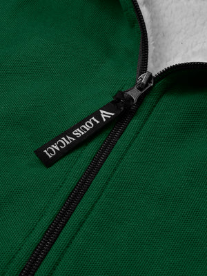 Louis Vicaci Fur Sleeveless Zipper Mock Neck Jacket For Men-Green-SP321
