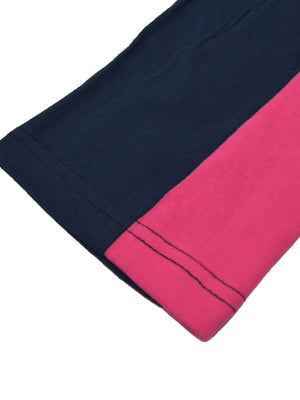 Summer Single Jersey Slim Fit Trouser For Men-Dark Navy With Pink Stripe-SP123/RT2094