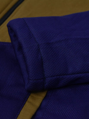 Mango Stylish Inner Fur Zipper Hoodie For Kids-Purple & Dark Camel-BE144/BR955