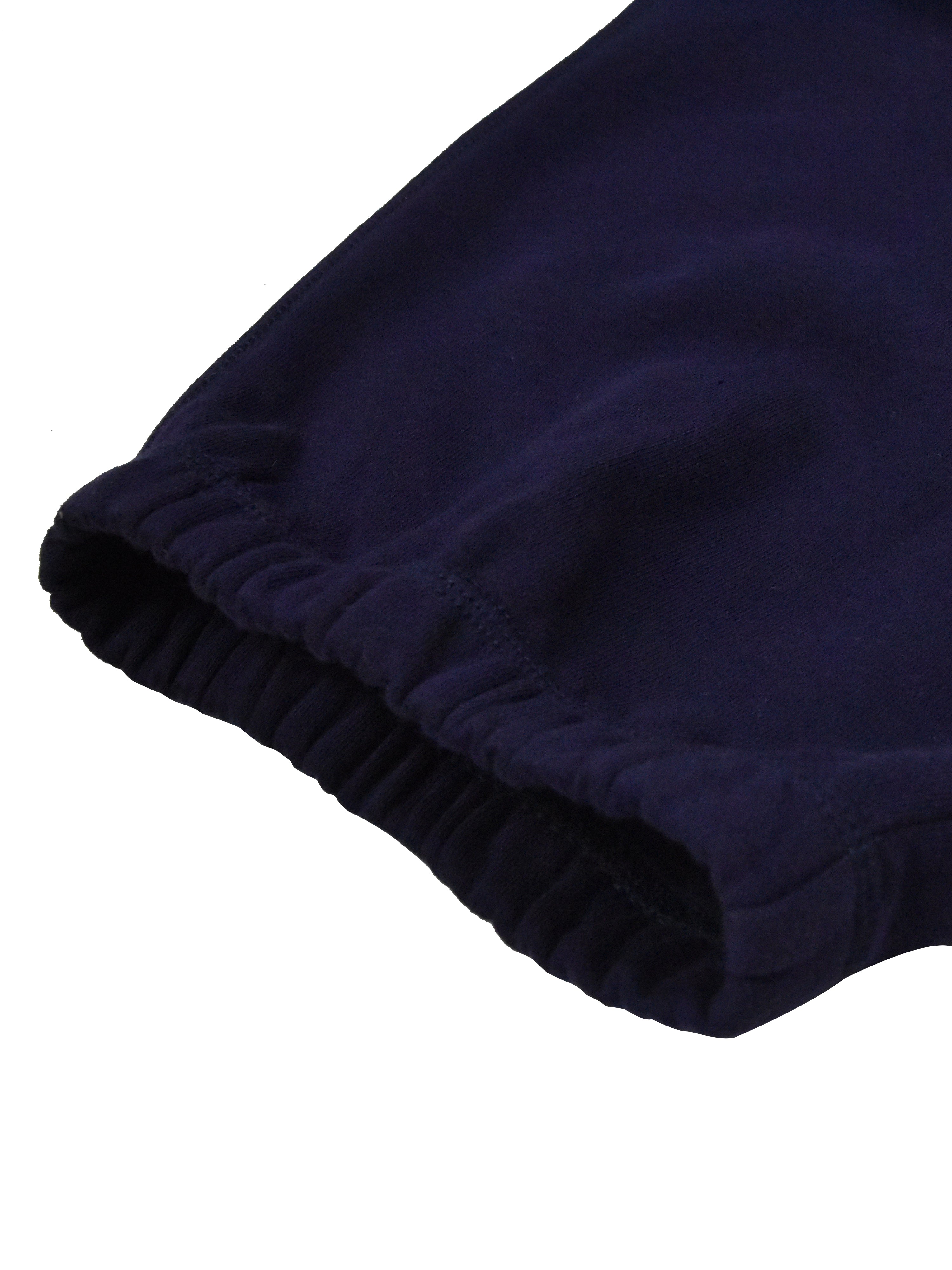 Nyc Polo Fleece Gathering Bottom Capri For Ladies-Dark Purple-SP2001