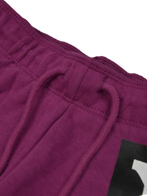 NK Fleece Gathering Bottom Capri For Ladies-Magenta-SP5613