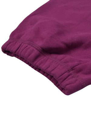 NK Fleece Gathering Bottom Capri For Ladies-Magenta-SP5613