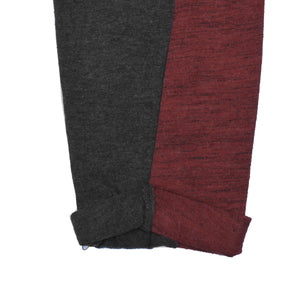 Next Slim Fit Jogger Trouser For Kids-Charcoal with Grey & Dark Maroon Melange Panels-SP2633