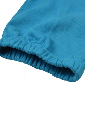 NK Fleece Gathering Bottom Capri For Ladies-Blue-BR158