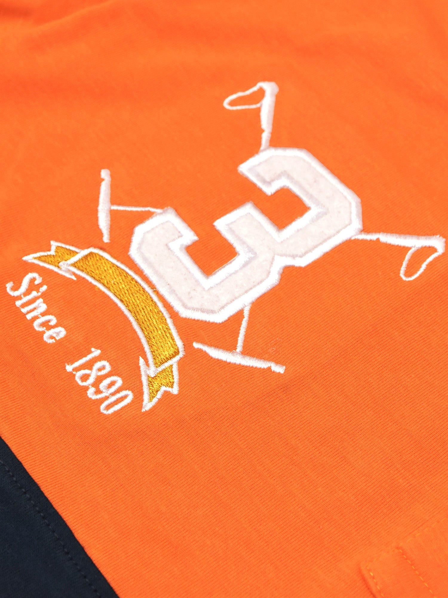 U.S.P.A Polo Shirt For Men-Orange & Dark Navy-RT35