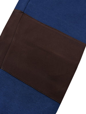 Slazenger Fleece Trouser For Men-Blue with Brown Panel-BE2300/BR14123