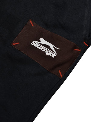 Slazenger Fleece Trouser For Men-Black with Brown Panel-BE2297/BR14120