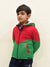 Mango Stylish Inner Fur Zipper Hoodie For Kids-Green & Red-BE136/BR945