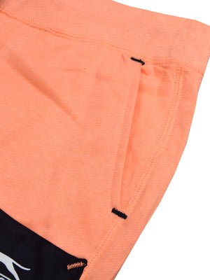 Slazenger Fleece Trouser For Men-Flourscent Orange with Navy Panel-BE2294/BR14117