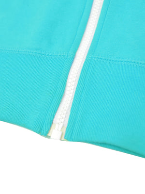 NK Fleece Zipper Hoodie For Men-Cyan-SP53